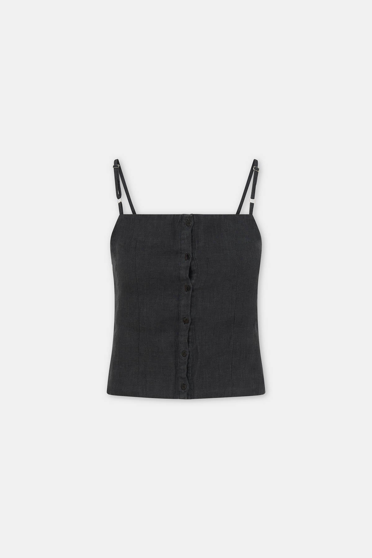 TOP LINEN BUSTIER