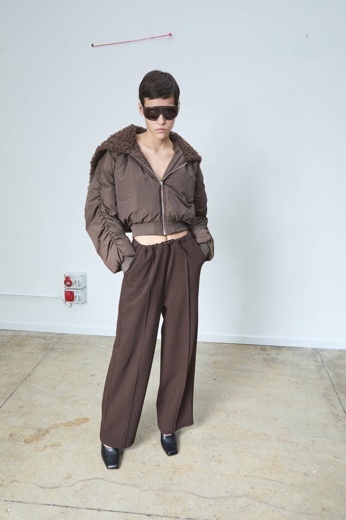 FUR HOODED BOMBER