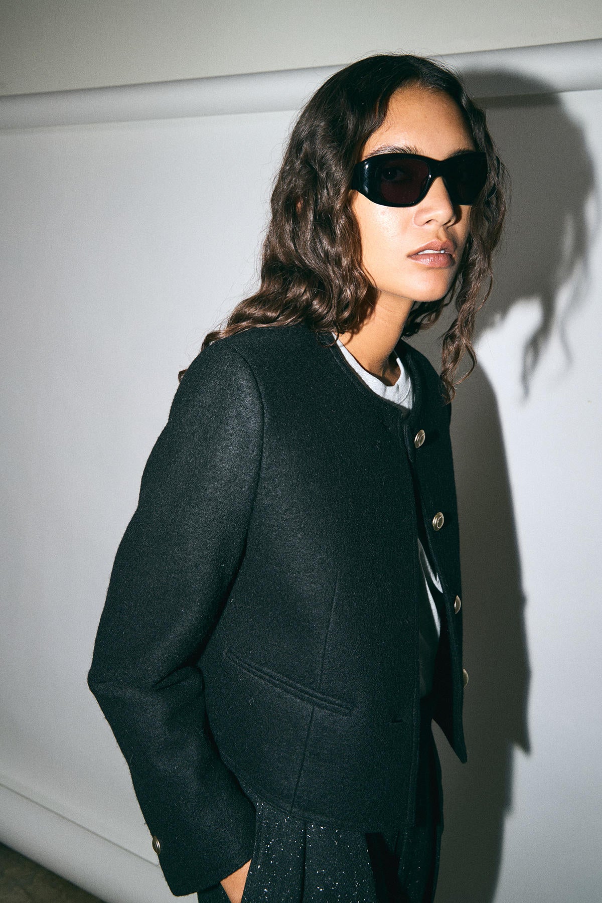 ROUND NECK BLAZER