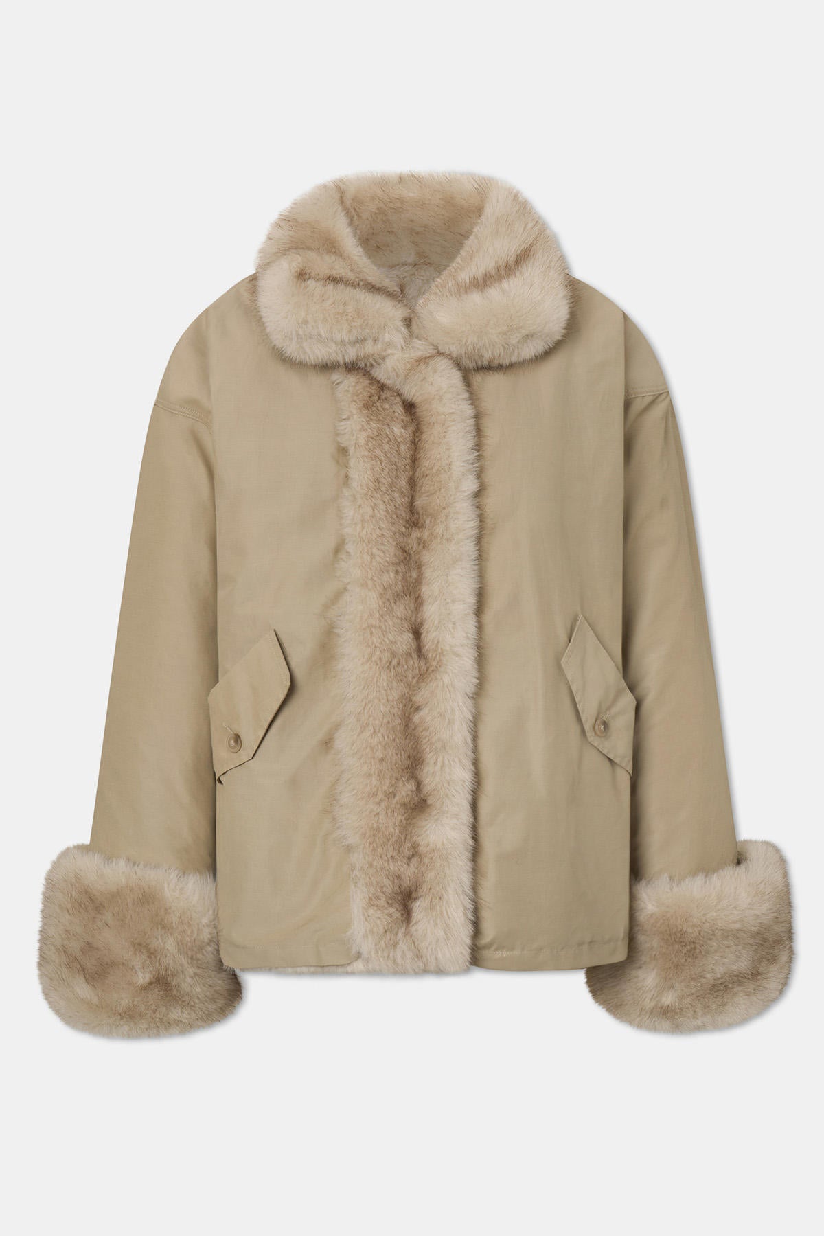 FOX FUR PADDED JACKET