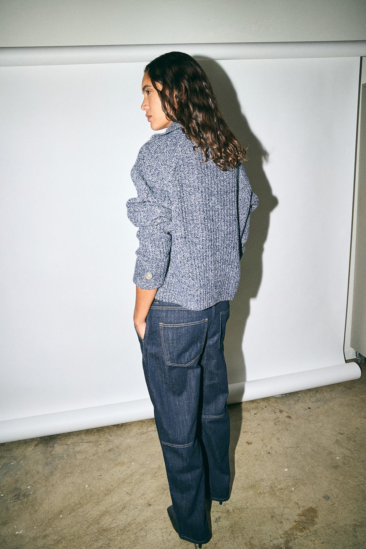 STRAP DENIM PANTS