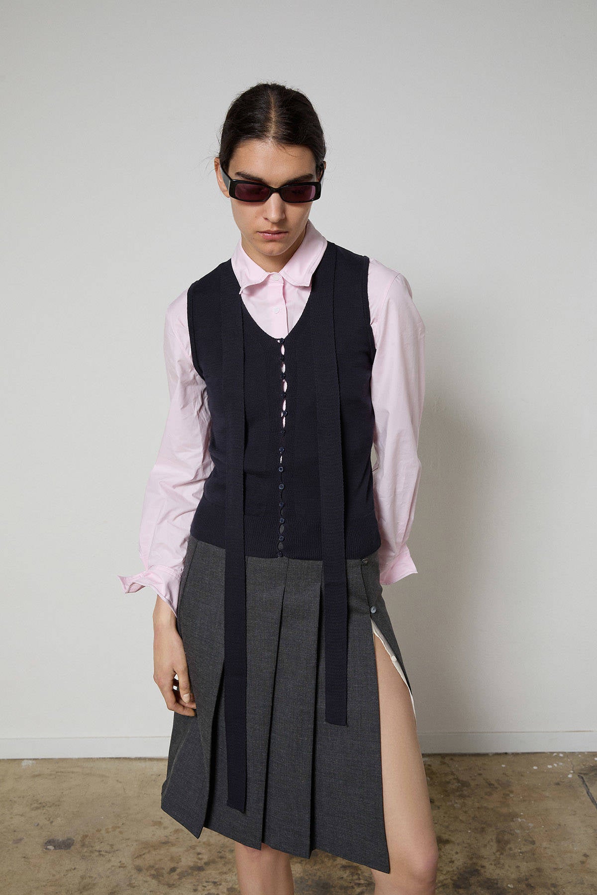KNIT SCARF VEST