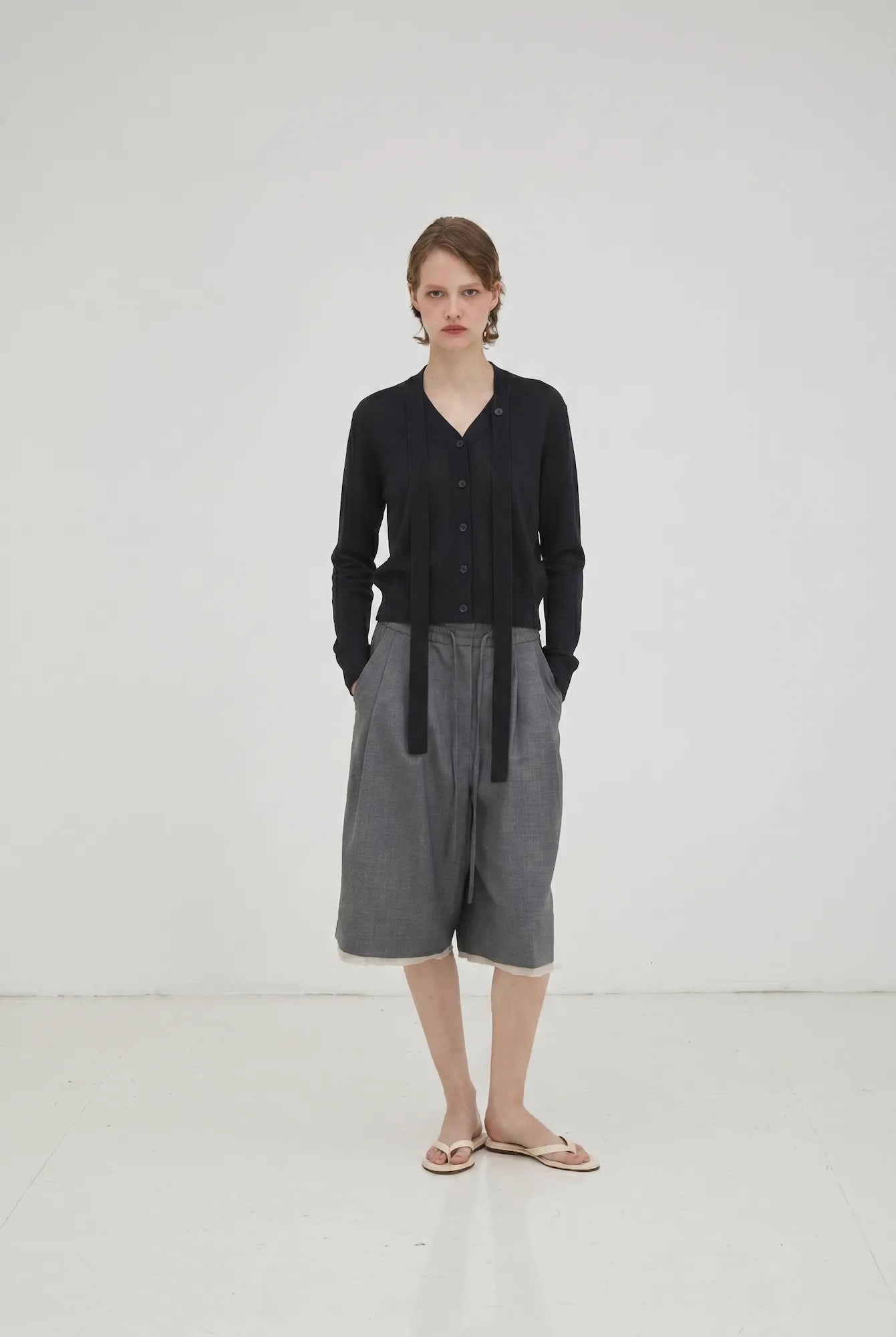 KNIT SCARF CARDIGAN