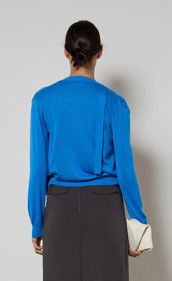 KNIT SCARF CARDIGAN