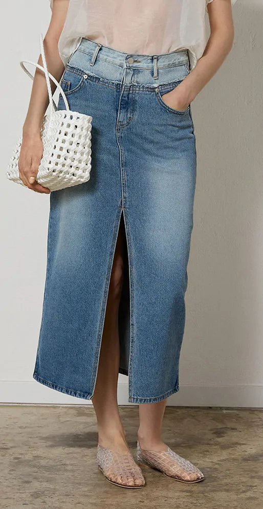LONG DENIM SKIRT