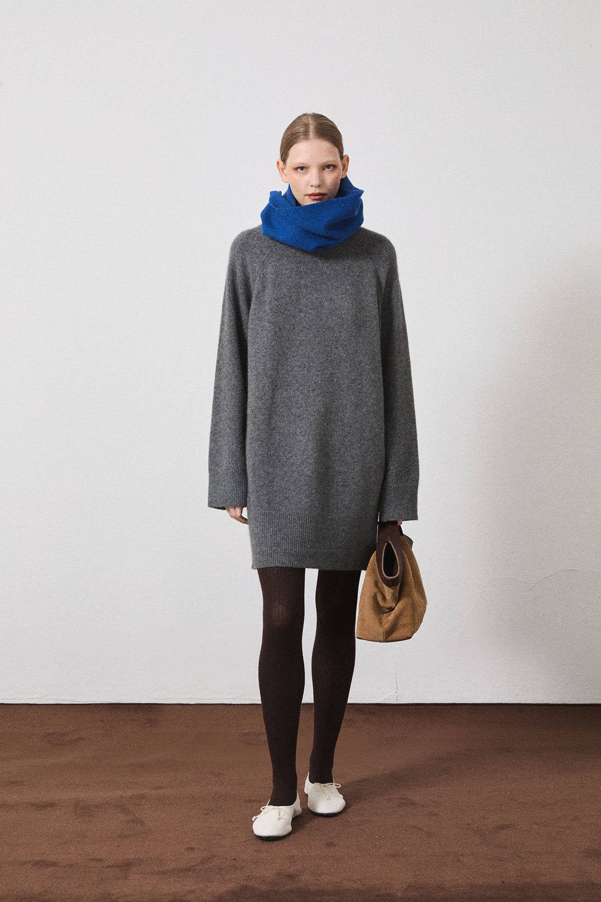 KNIT SHIRT DRESS