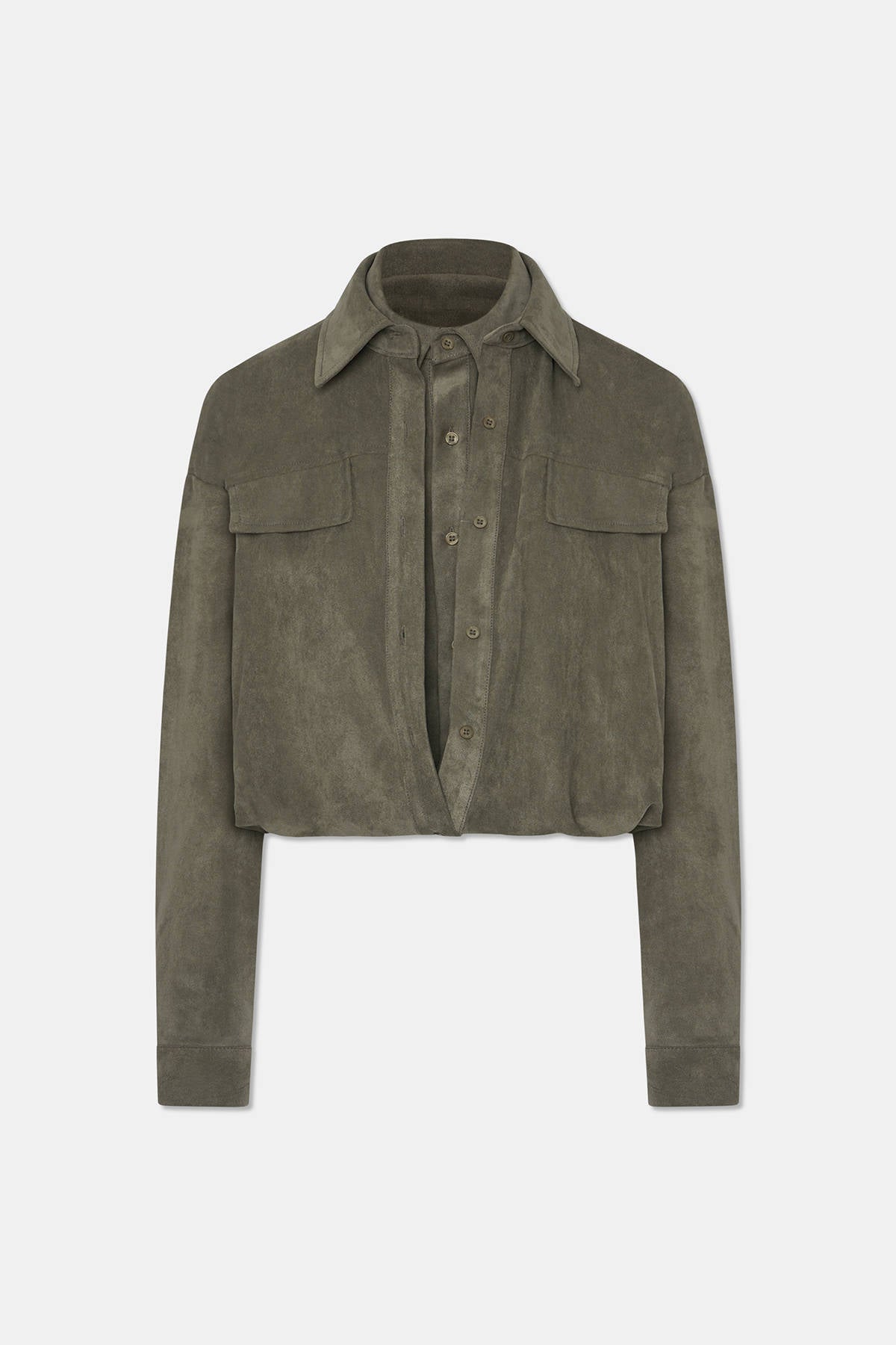 FAUX-SUEDE SHIRT