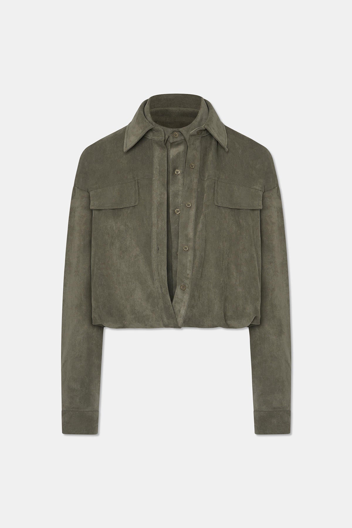 FAUX-SUEDE SHIRT