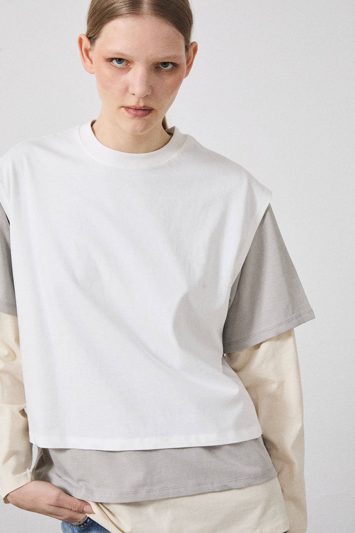 THREE PIECE LONG T-SHIRT