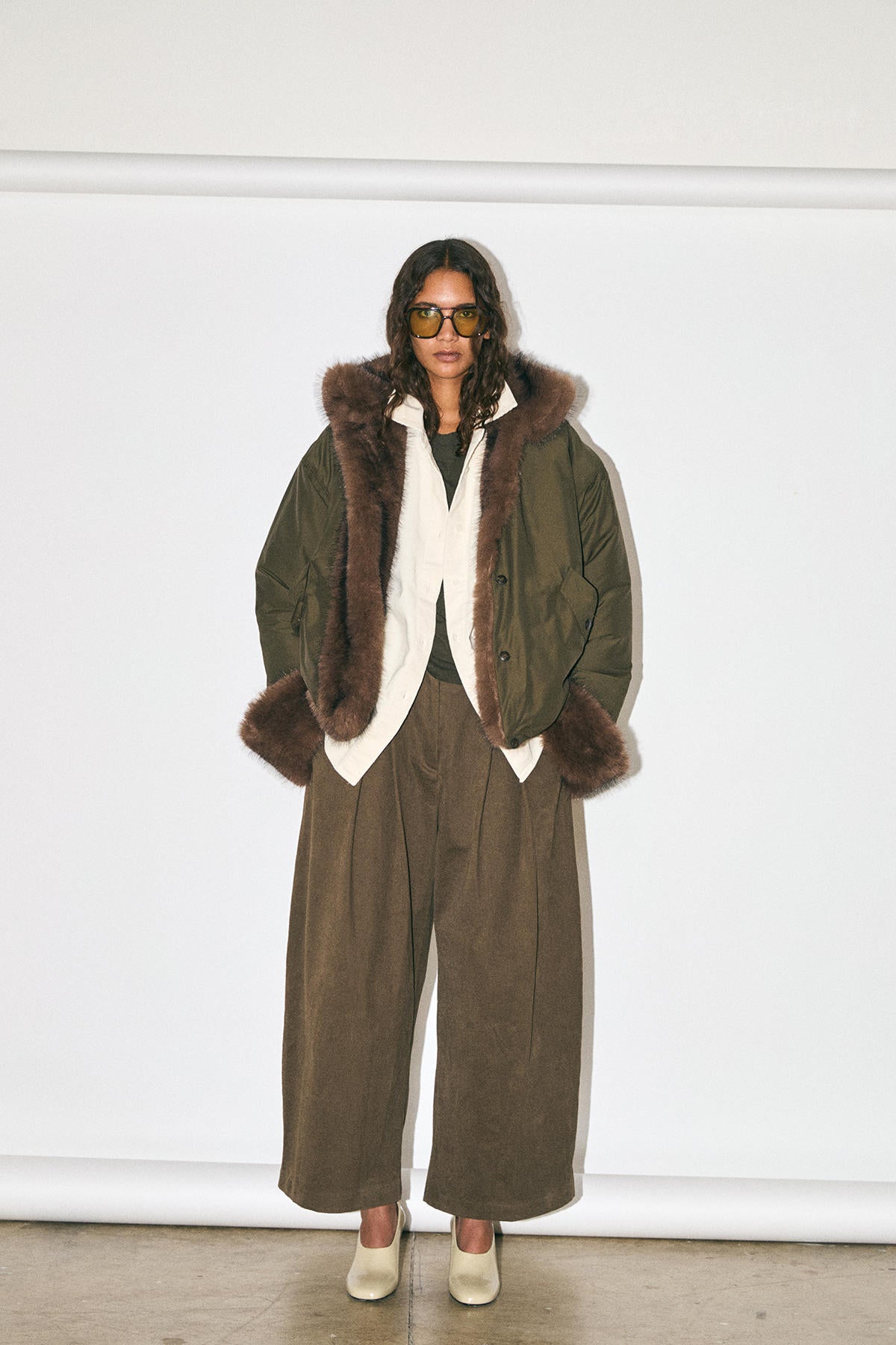 FOX FUR PADDED JACKET