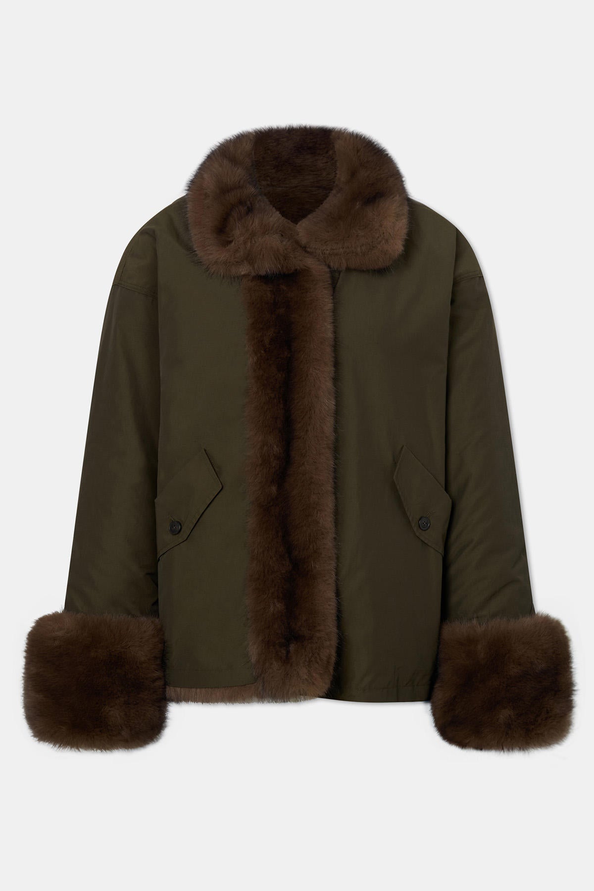 FOX FUR PADDED JACKET