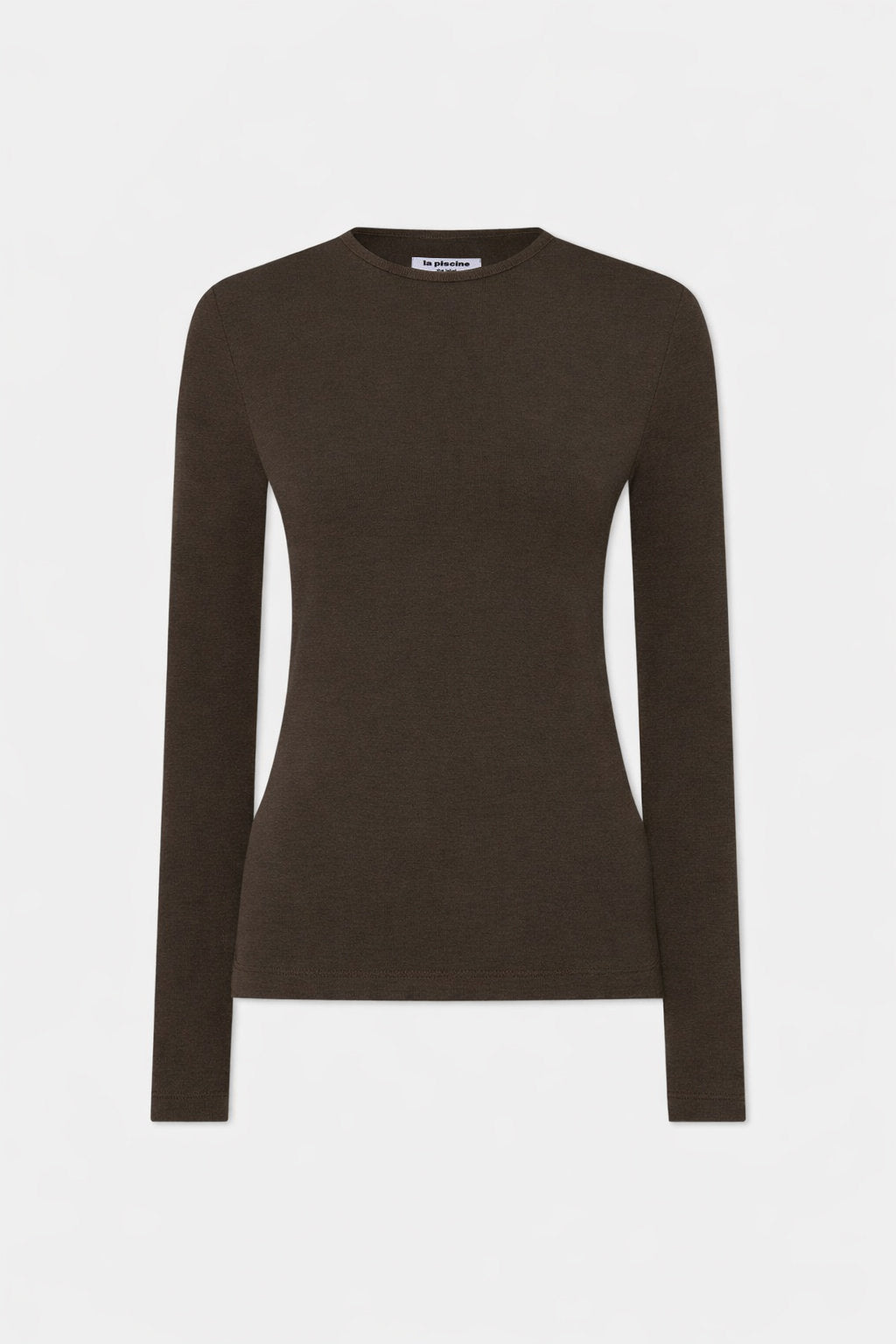 LAYERED WOOL RIBBED LONSLEEVE T-SHIRT