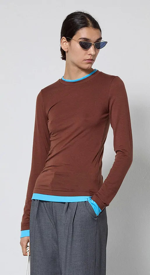 T-SHIRT BICOLOR LONGSLEEVE