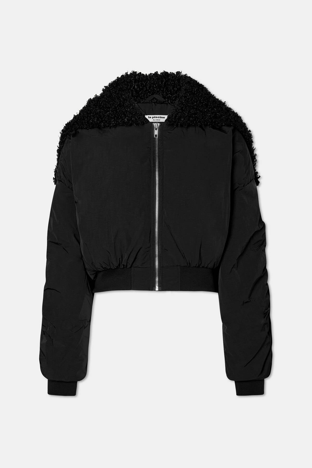FUR HOODED BOMBER